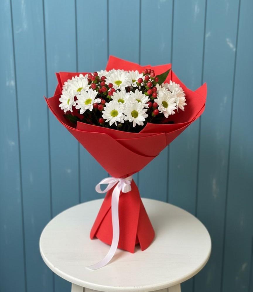 Букет цветов из: Хризантемы в Бороздиновской