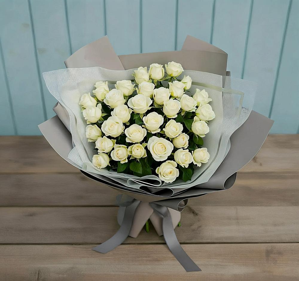 Букет Белоснежная нежность в Бороздиновской