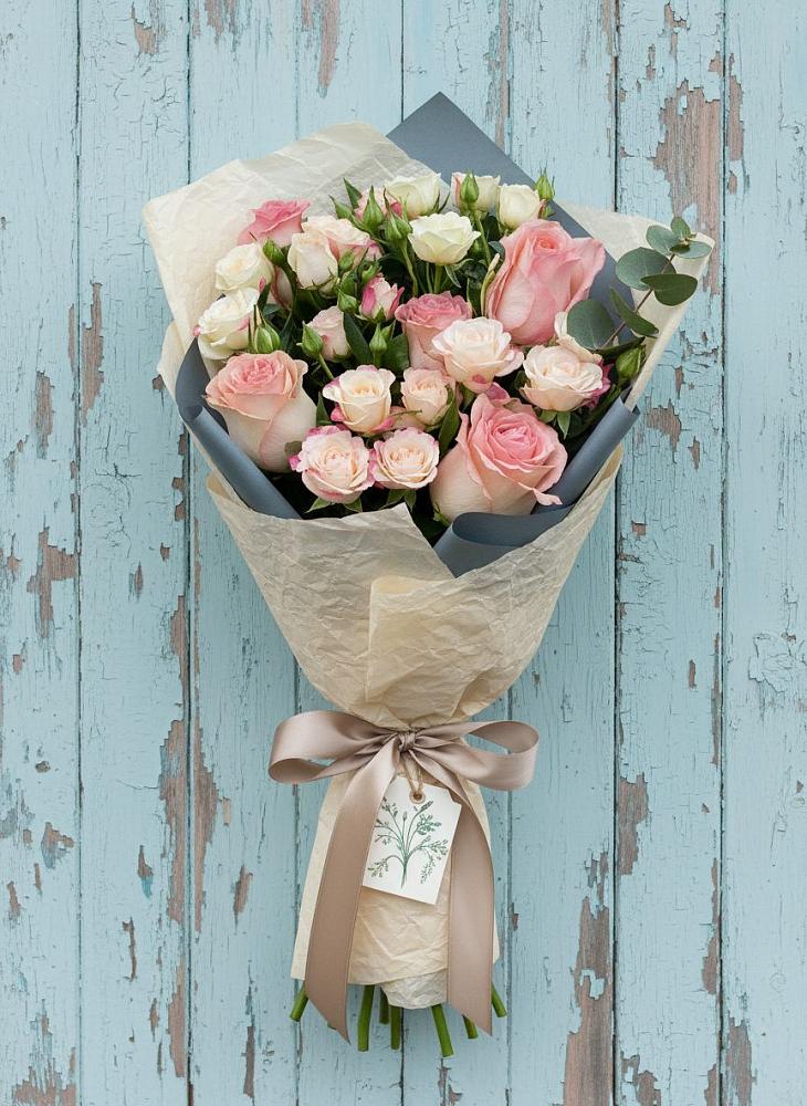 Букет цветов из: Розы в Бороздиновской