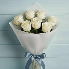 Букет 7 Белых роз Эдлесс Лав в Бороздиновской