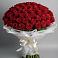Букет 101 Красная роза Блэк Мэджик в Бороздиновской