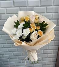 Букет цветов из:  Розы и Хризантемы в Бороздиновской