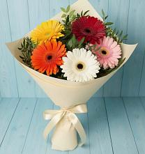 Букет цветов из:  Герберы #REPLACE_PRED# Бороздиновской