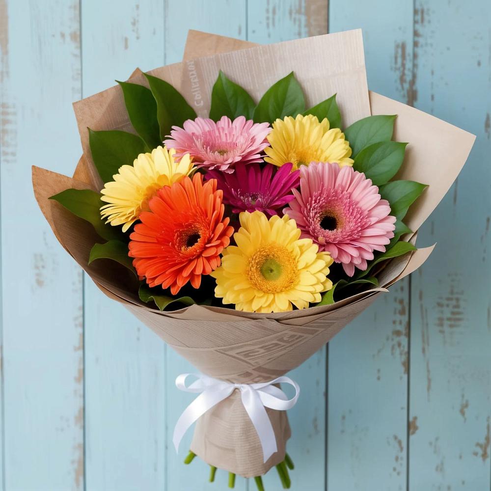 Букет цветов из: Герберы в Бороздиновской