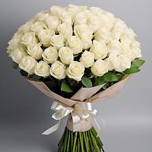 Букет 101 беля роза Белоснежка в Бороздиновской
