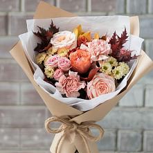 Букет цветов из:  Гвоздики, Хризантемы и Розы в Бороздиновской