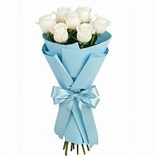 Букет 7 белых роз Проуд в Бороздиновской