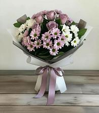 Букет цветов из:  Хризантемы и Розы в Бороздиновской