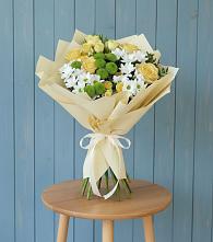 Букет цветов из:  Хризантемы и Розы #REPLACE_PRED# Бороздиновской