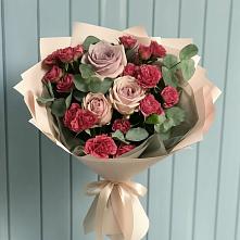 Букет цветов из:  Гвоздики и Розы в Бороздиновской