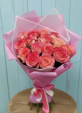 Букет 15 Розовых роз Равель в Бороздиновской