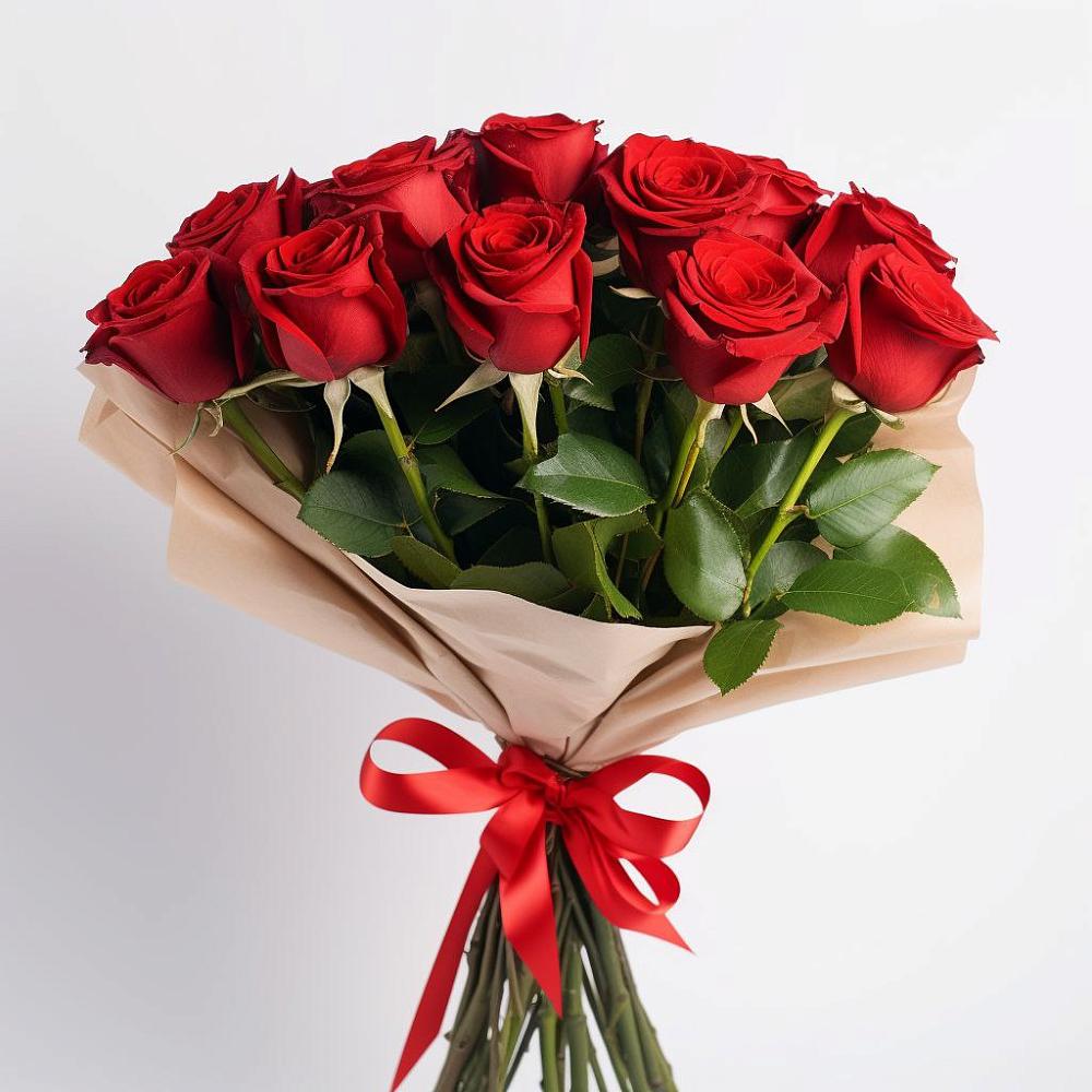 Букет 11 Красных роз Эдлесс Лав в Бороздиновской