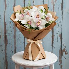 Букет цветов из:  Орхидеи и Розы в Бороздиновской