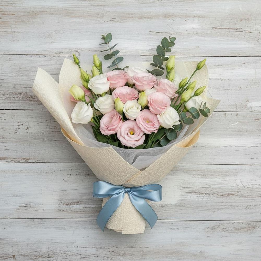 Букет цветов из: Лизиантусы в Бороздиновской